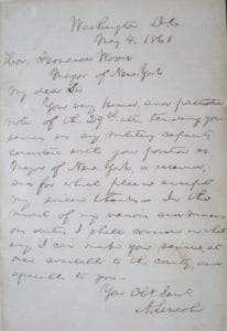 Vanderbilt's Lincoln Letter Vanderbilt's Lincoln Letter