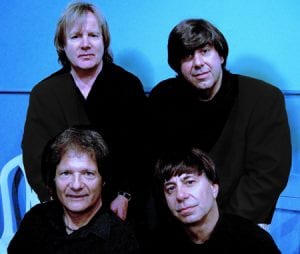 The Liverpool Shuffle: bottom, from left, Joe Refano and Brian James; top, from left, Jamie Bateman and Freddy Giovanelli