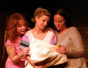 Photo by Frederic De Feis Kosher Lutherans cast, from left: Adrienne Pelligrino, Mary Caulfield and Allison Farrel
