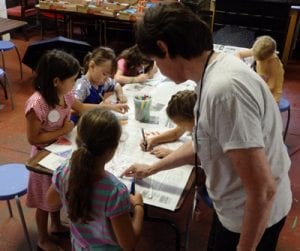 Vanderbilt educator works with children on creative projects Vanderbilt educator works with children on creative projects