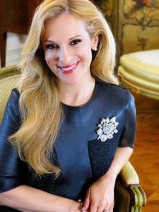 Consuelo Vanderbilt Costin wears ‘The Vanderbilt Rose’ brooch during the video shoot at Vanderbilt Mansion Consuelo Vanderbilt Costin wears ‘The Vanderbilt Rose’ brooch during the video shoot at Vanderbilt Mansion