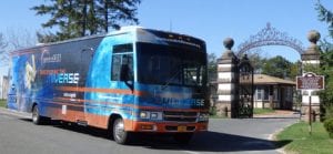Mobile Classroom at the gate to Vanderbilt Museum Mobile Classroom at the gate to Vanderbilt Museum