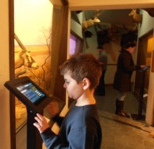 Visitors try out the new Stoll Wing video-information kiosks Vanderbilt photo by Maryann Zakshevsky Visitors try out the new Stoll Wing video-information kiosks