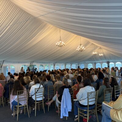 Audiance watching Emily Audience at the LitFest event watching author Emily Giffin at the Vanderbilt Museum